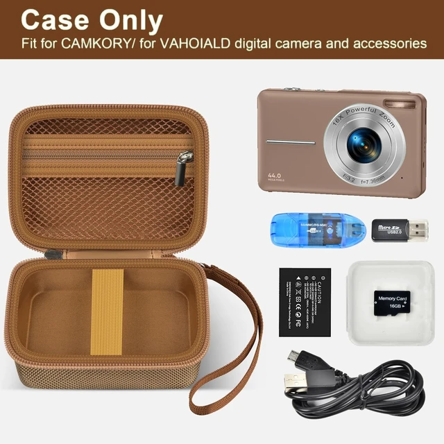 Alt view image 2 of 7 - Digital Camera Case for KODAK Pixpro FZ55 FZ45, Small Bag for CAMKORY | for Lecran/for VAHOIALD Point and Shoot Camera, Hard Carrying Case with Mesh Pocket, Compact for Vlogging, Travel and Storage