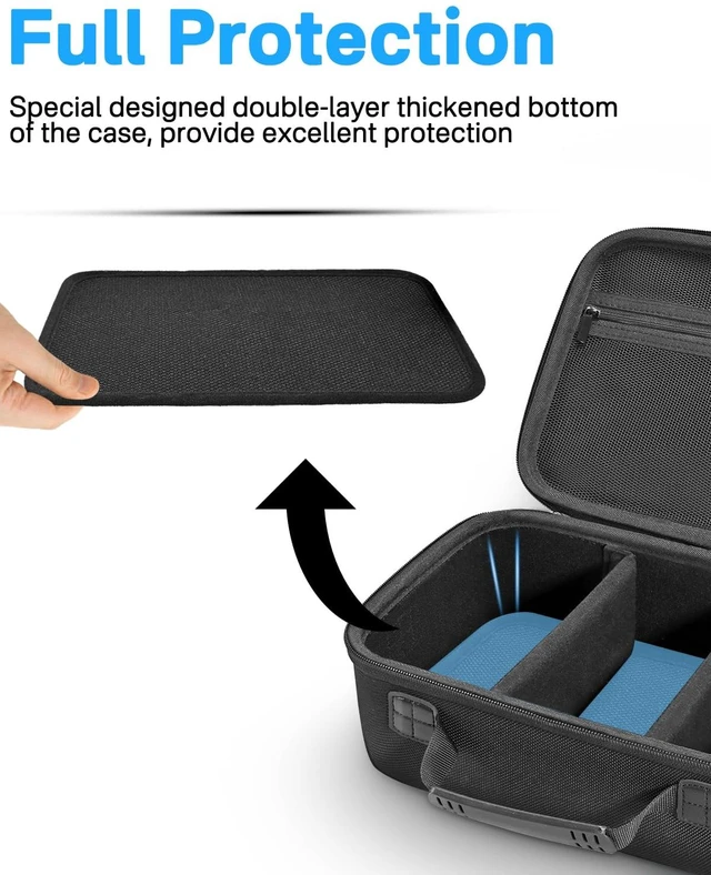 Alt view image 3 of 7 - Hard Carrying Case Compatible with Canon EOS Rebel T7/ T100/ T6/ R100/ R50/ R5/ R7/ R8, for Sony, for Nikon Camera. Large Capacity Camera Bag for Lens, Cables, Cards and Accessories. - Black