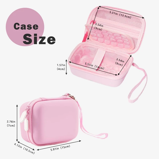 Alt view image 4 of 7 - Hard Shell Digital Camera Case for Canon G7X Mark III -Pink | Compact Small Cameras Travel Carrying Storage Bag for Sony Cybershot, PowerShot SX740, Ricoh GR III, Kodak Pixpro