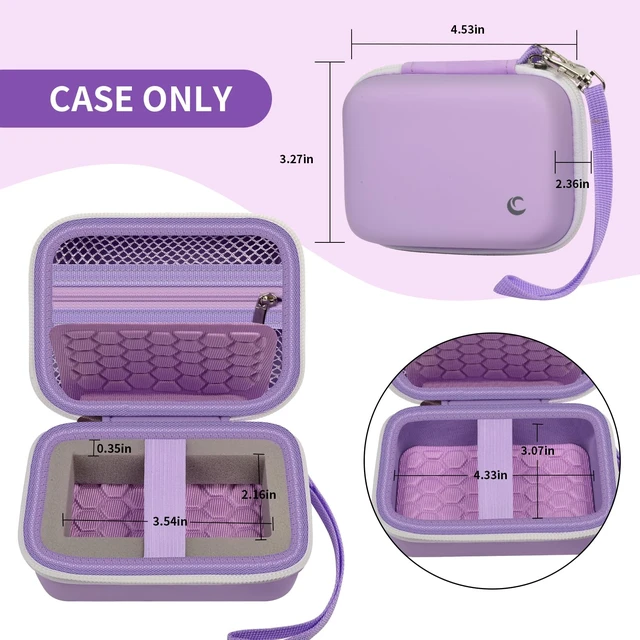 Alt view image 5 of 7 - Digital Camera Case for Kodak PIXPRO FZ45 FZ55 for Travel, Purple | Fits Cameras up to 4.33 x 3.07 x 2.3 in, Pre-Cut Foam, Elastic Strap&Hand Strap, Mesh Pocket for Accessories, Case Only