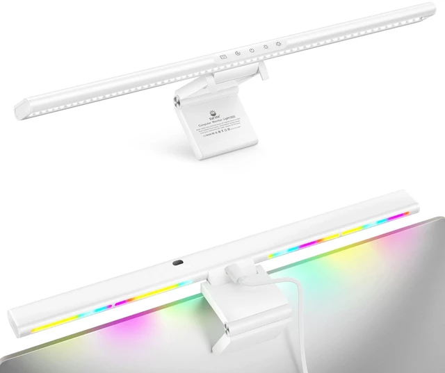 Main image of LED Monitor Light Bar, Computer Monitor Lamp for Home Office & Gaming | Backlight, CRI95+, 1200Lux, No Screen Glare, 5 CCT & 5 Brightness Levels, Touch & Gesture Control for Flat & Curved Monitors
