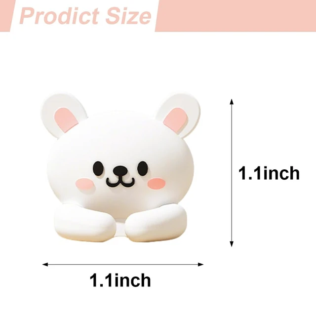 Alt view image 2 of 6 - 6pcs Cute Animal Cable Organizer Adorable Panda Rabbit Bear Shaped Cable Clips Desk Cable Management Cord Holder for Nightstand Headphones Chargers USB Cables