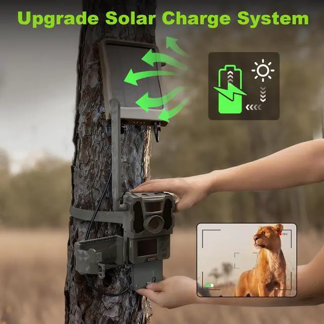 Alt view image 6 of 6 - 2 Pack Rechargeable Lithium Batteries For Reveal Cellular Trail Camera Ultra, X Gen 3.0, Pro 3.0, X, X Pro, X Gen 2.0, XB, SK, Upgraded Solar Charge System & LED Battery Meter
