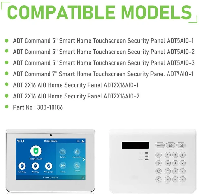 Alt view image 3 of 5 - 7500mAh 300-10186 Replacement Battery for ADT Command Smart Security Panel, 3.6V Easy to Install, Perfectly Compatible with ADT5AIO-1, ADT5AIO-2, ADT5AIO-3, ADT7AIO-1, 2X16 AIO, ADT2X16AIO-1, ADT2X16A