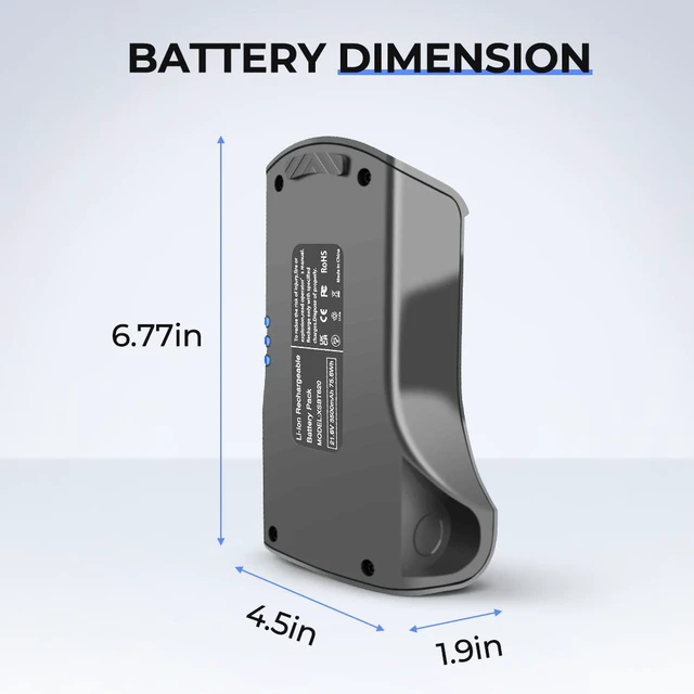 Alt view image 6 of 6 - XSBT620 XSBT600 3.5Ah 21.6V Battery Replacement For Shark Pet Pro Vacuum IZ163H IZ162H IZ376H IZ363H IZ363HT IZ382H