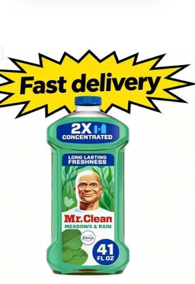 Main image of Mr. Clean 2X Concentrated Multi Surface, All Purpose Cleaner, Febreze Meadows & Rain Scent, 41 fl oz