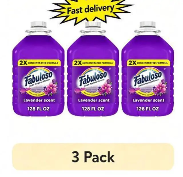Main image of (3 pack) Fabuloso 2X Multi-Purpose Cleaner, No Rinse Floor Cleaner, Lavender Scent, 128 fl oz