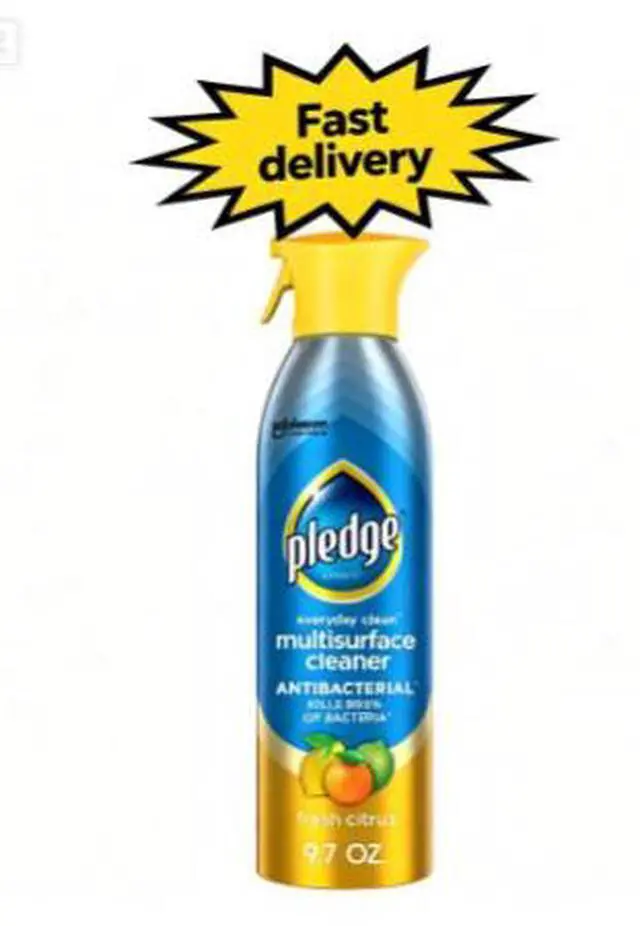 Main image of Pledge® Everyday Cleaner Multi Surface Antibacterial Cleaner, Aerosol, Fresh Citrus, 9.7 oz