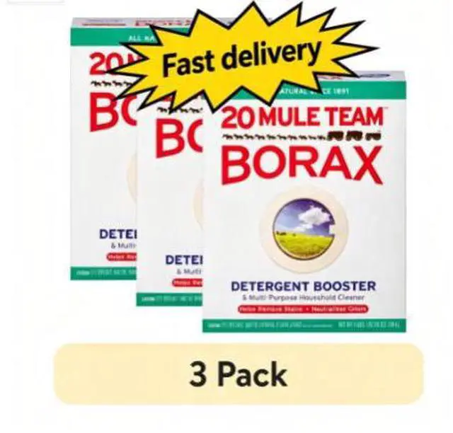 Main image of (3 pack) 20 Mule Team All Natural Borax Laundry Detergent Booster & Multi-Purpose Household Cleaner, 65 Ounce