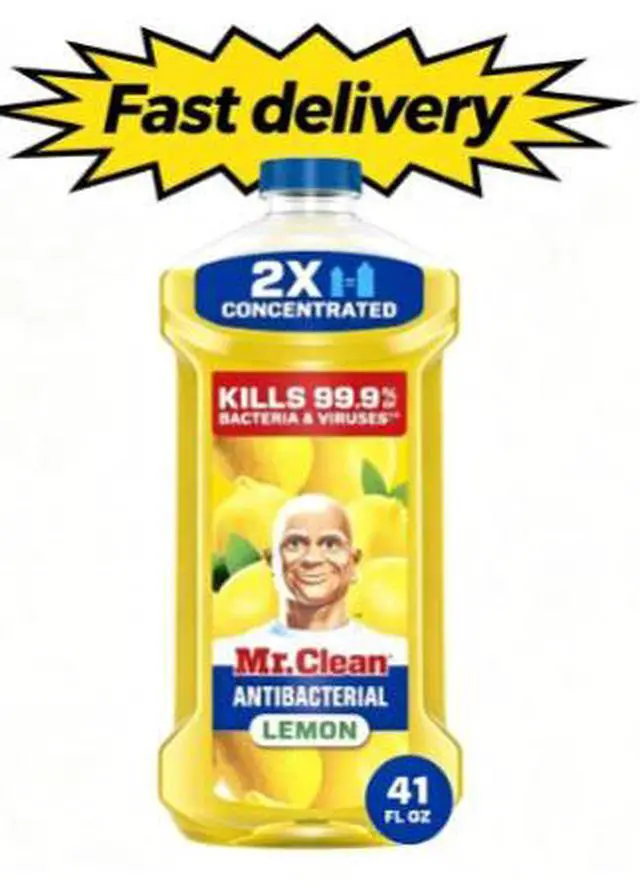 Main image of Mr. Clean Floor Cleaner, All Purpose Cleaner, Mop Soap, Lemon, Anti-Bacterial, 41 fl oz