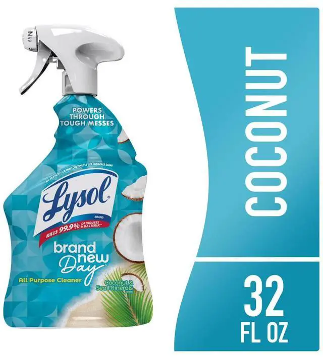 Main image of Lysol® All-Purpose Cleaner, Sanitizing and Disinfecting Spray, to Clean and Deodorize, Coconut & Sea Minerals Scent, 32 fl oz