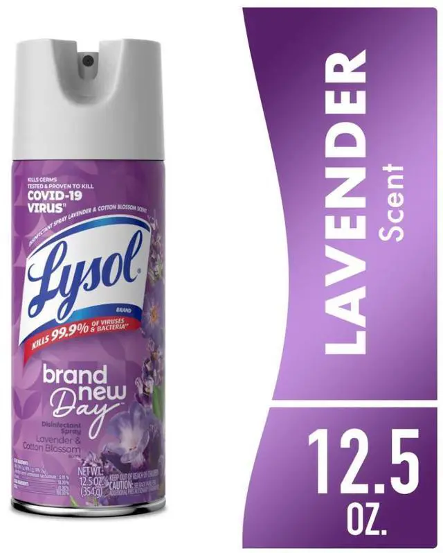 Main image of Lysol® Disinfectant Spray, Sanitizing and Antibacterial Spray, Lavender & Cotton Blossom, 12.5 oz