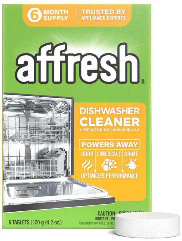 Main image of Affresh Dishwasher Cleaner, Helps Power Away Odor Causing Residues & Grime Inside Pump, Tub & Hoses, 6 Tablets, 6 Month Supply
