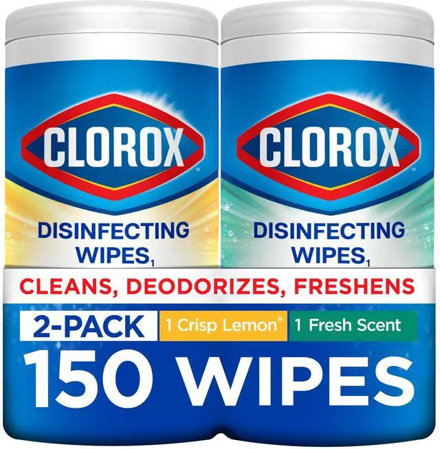 Main image of Clorox Disinfecting Cleaning Wipes Back to School Variety Pack, 75 Count, Pack of 2