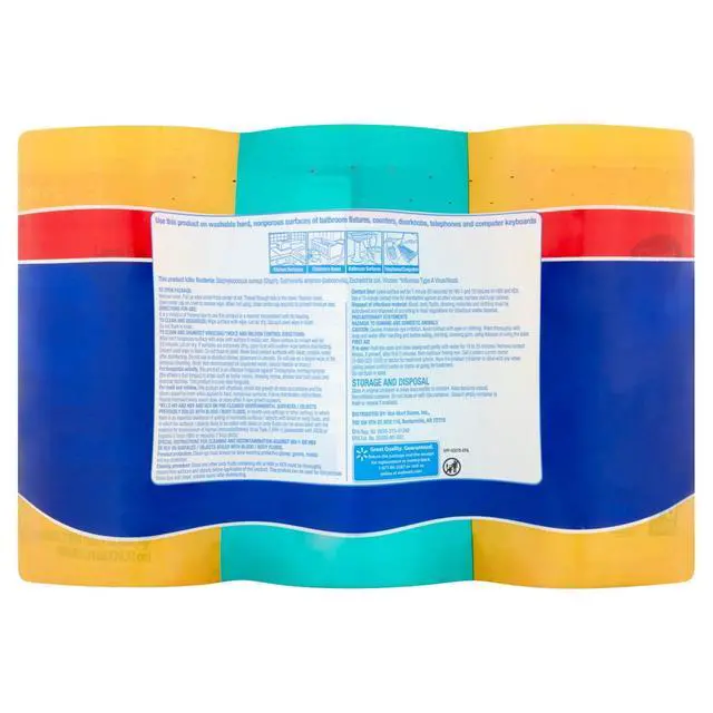 Alt view image 7 of 7 - Great Value Disinfecting Wipes, Lemon and Fresh Scent, 225 Count, 3 Pack