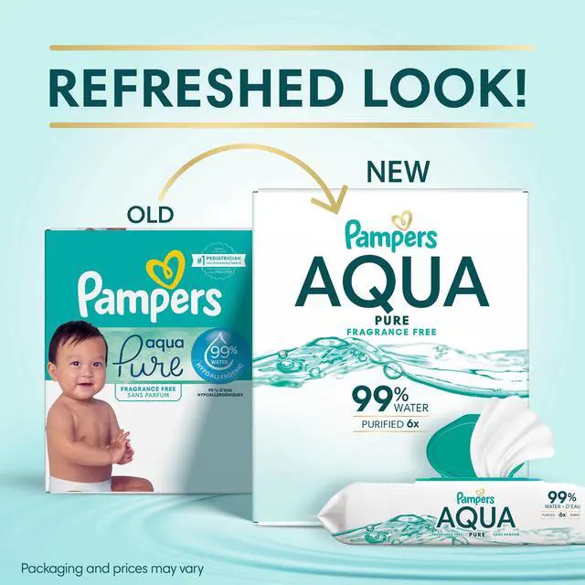 Alt view image 6 of 6 - Pampers Aqua Pure Baby Wipes Unscented, 2-Pack, 112 Total Wipes (Select for More Options)