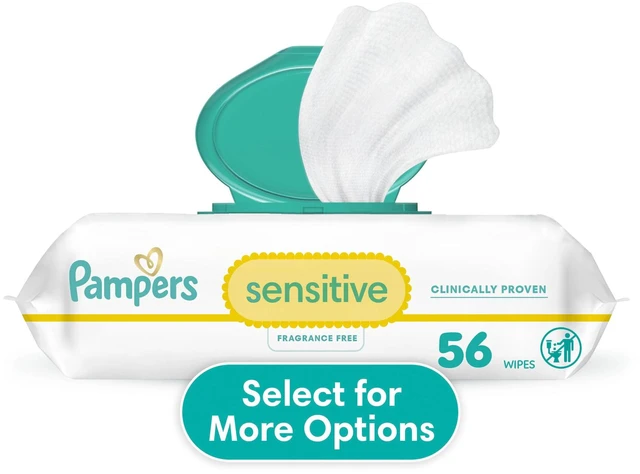 Alt view image 5 of 7 - (2 pack) Pampers Sensitive Baby Wipes Unscented, 1-Pack, 56 Total Count (Select for More Options)