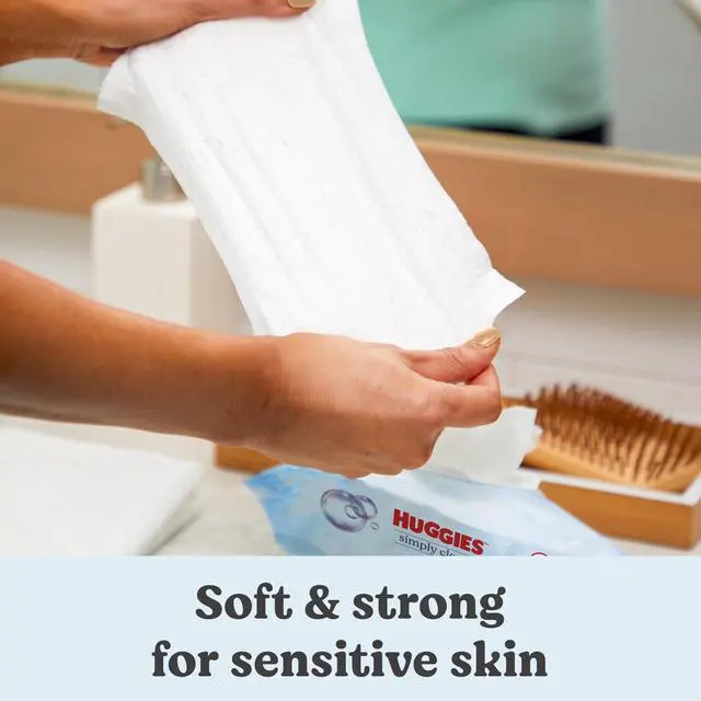 Alt view image 5 of 6 - Huggies Simply Clean Unscented Wipes, 3 Flip-Top Packs, 192 Total Count