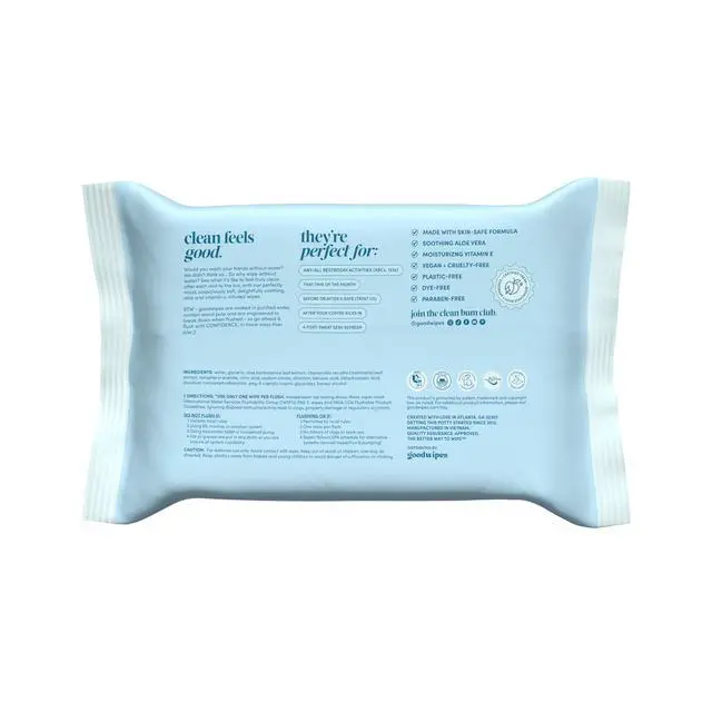 Alt view image 2 of 6 - goodwipes Flushable Butt Wipes, Fragrance-Free, 3 Pack, 150 Total XL Wipes