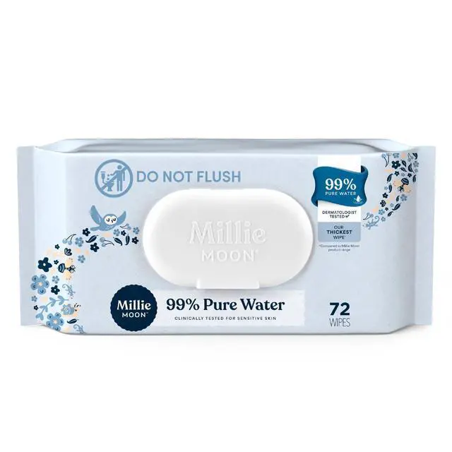Alt view image 4 of 6 - Millie Moon 99% Pure Water Baby Wipes, 216 Count (Select for More Options)