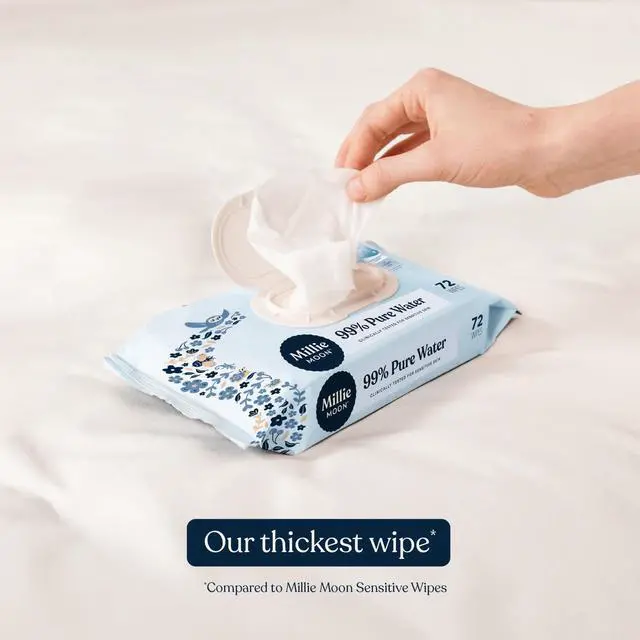Alt view image 6 of 6 - Millie Moon 99% Pure Water Baby Wipes, 216 Count (Select for More Options)