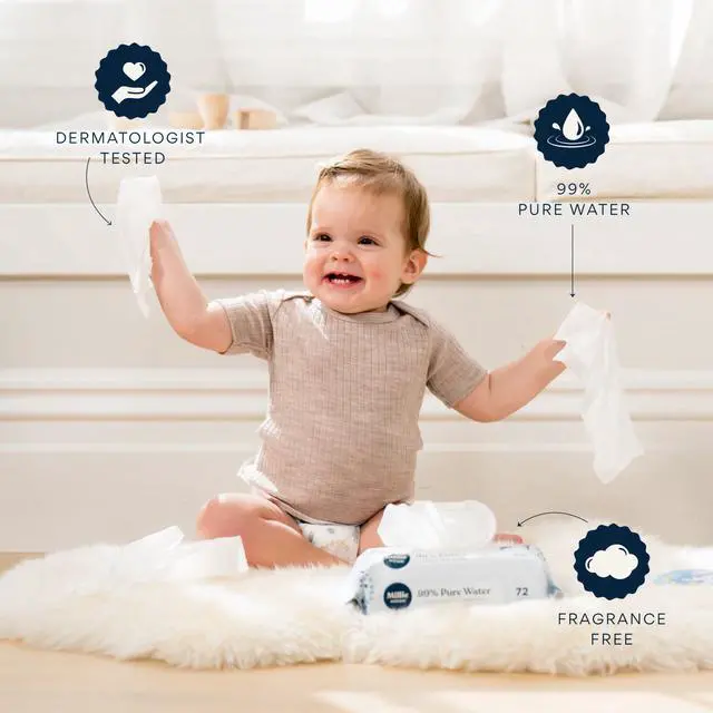 Alt view image 2 of 6 - Millie Moon 99% Pure Water Baby Wipes, 216 Count (Select for More Options)
