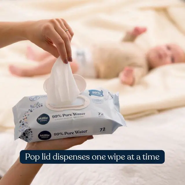 Alt view image 5 of 6 - Millie Moon 99% Pure Water Baby Wipes, 216 Count (Select for More Options)