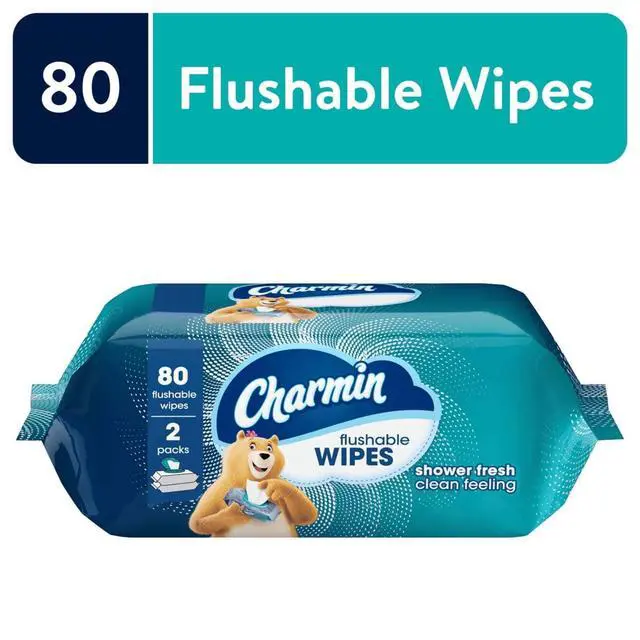 Alt view image 3 of 7 - Charmin Flushable Wet Wipes, 2 packs, 40 Wipes Per Pack, 80 Total Wipes