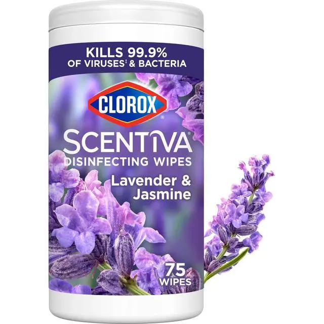 Alt view image 3 of 6 - Clorox Scentiva Disinfecting Wipes, Lavender and Jasmine, 75 Count