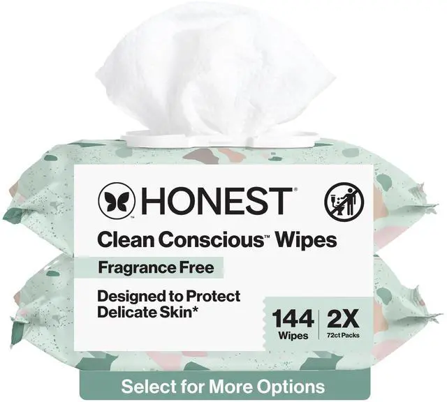 Alt view image 2 of 5 - The Honest Company Plant Based Baby Wipes Fragrance Free 144 Count