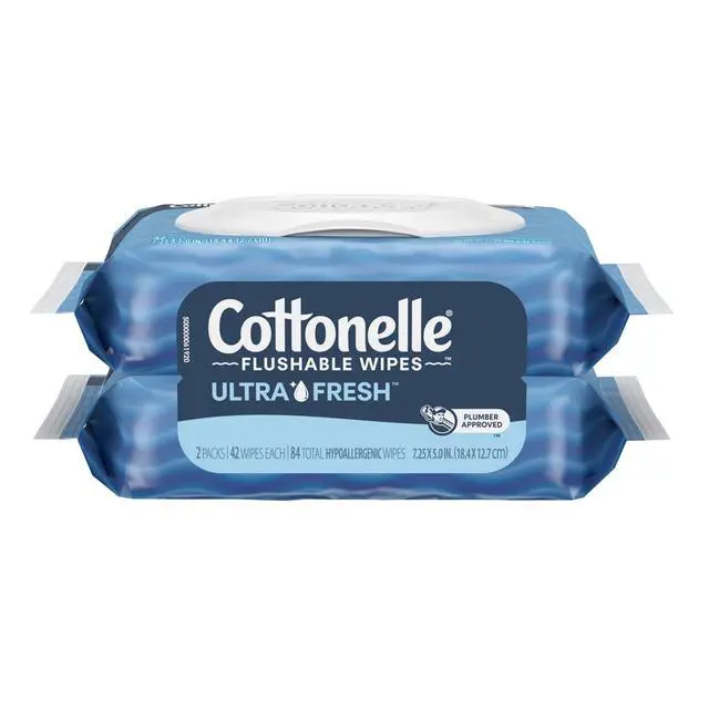 Alt view image 4 of 7 - Cottonelle Ultra Fresh Flushable Wet Wipes, 2 Flip-Top Packs