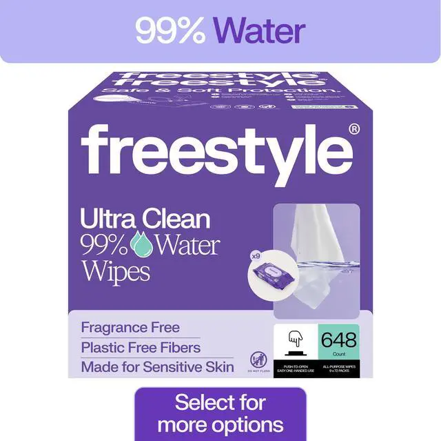 Alt view image 2 of 7 - Freestyle Soft Baby Wipes for Sensitive Skin, Unscented, 9 Flip Top Packs, 648 Total Count