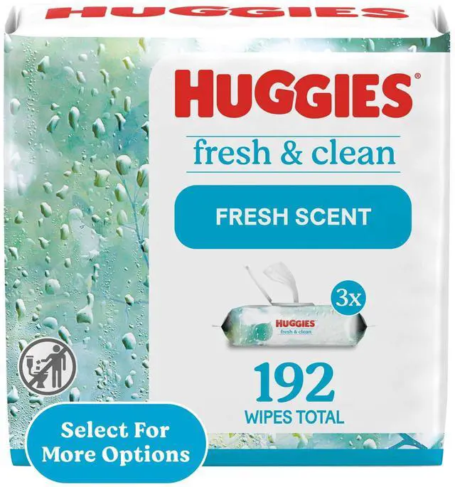 Main image of Huggies Simply Clean Fresh Scent Wipes, 3 Flip-Top Packs, 192 Total Ct