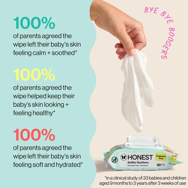 Alt view image 3 of 6 - The Honest Company Sniffer Soothers Nose and Face Wipes 60 Count