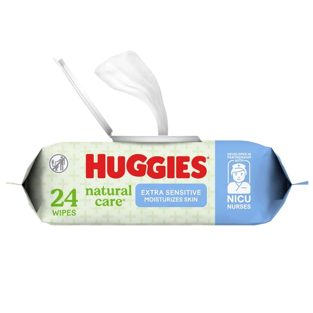 Alt view image 2 of 7 - Huggies Natural Care Extra Sensitive Baby Wipes, Unscented, 1 Flip-Top Pack (24 Wipes Total)