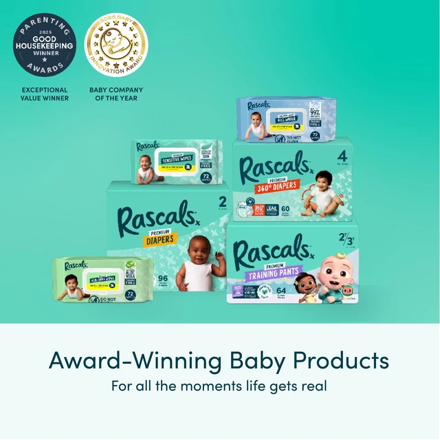 Alt view image 4 of 7 - Rascals Premium Aloe Vera Wipes, 216 Count