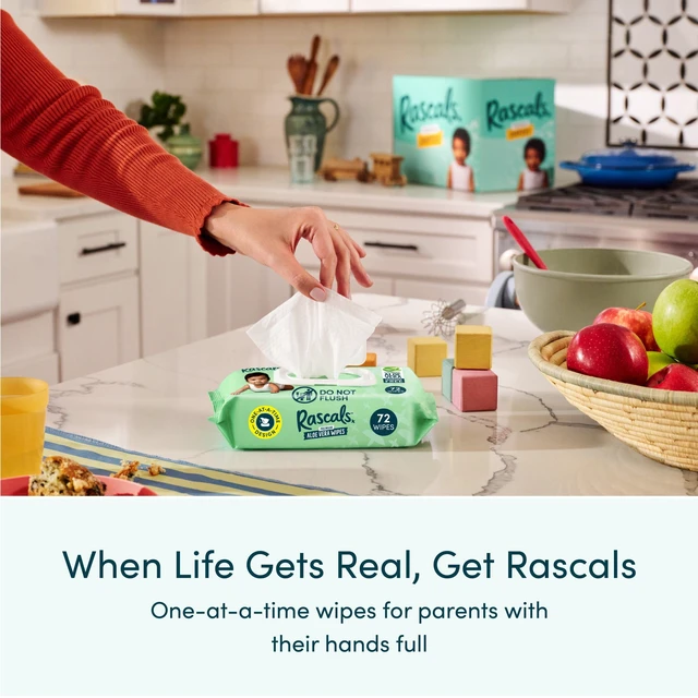 Alt view image 6 of 7 - Rascals Premium Aloe Vera Wipes, 216 Count