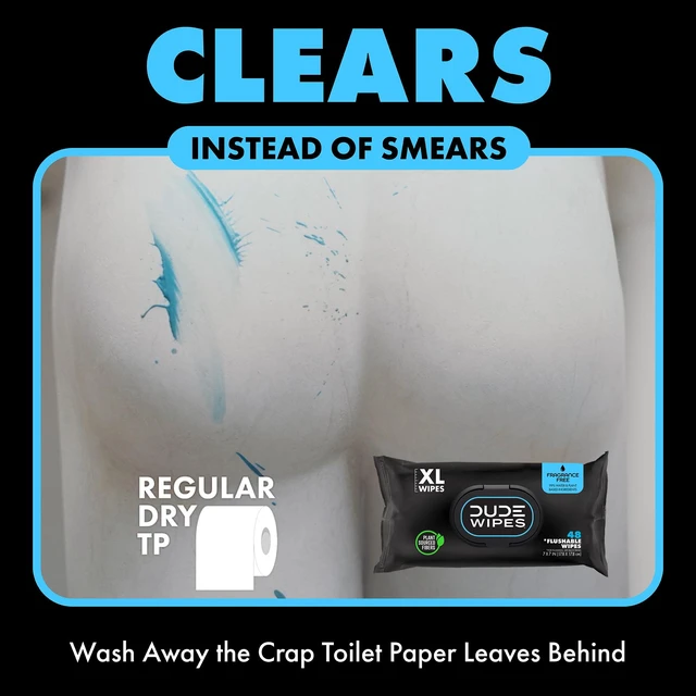 Alt view image 2 of 7 - DUDE Wipes Flushable Wipes, XL Wet Wipes for At Home Use, Unscented, 48 Count, 6 Pack