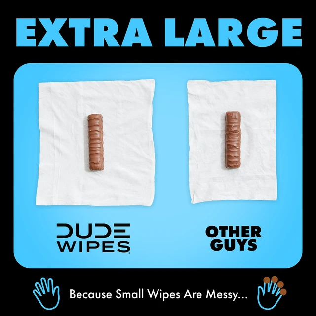 Alt view image 6 of 7 - DUDE Wipes Flushable Wipes, XL Wet Wipes for At Home Use, Unscented, 48 Count, 6 Pack