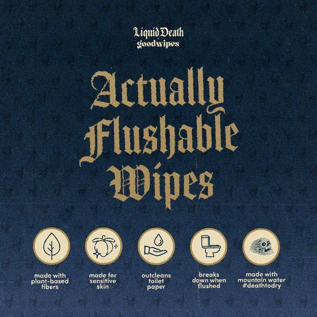 Alt view image 4 of 7 - goodwipes Flushable Butt Wipes, Liquid Death sCream Soda Scented, 3 Pack, 150 Total XL Wipes