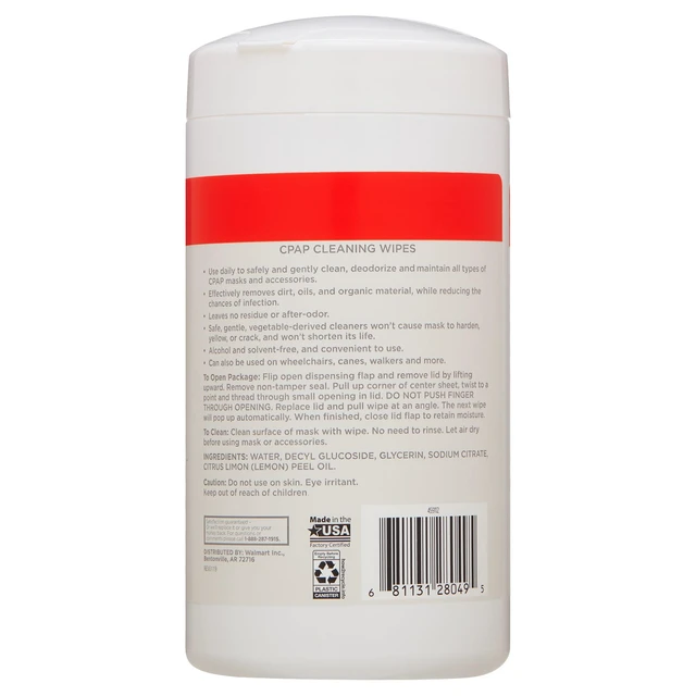 Alt view image 6 of 6 - Equate CPAP Cleaning Wipes, 62 Count
