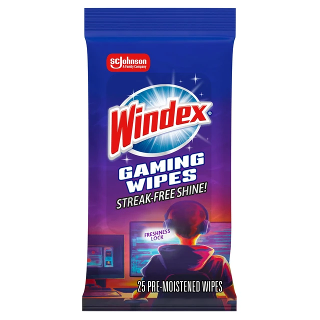 Alt view image 4 of 7 - Windex Gaming Cleaning Wipes, Pre-Moistened Wipes to Instantly Clean all Gaming Gear and Electronics, Resealable Packaging for a Freshness Lock, 25 Count (Pack of 1)