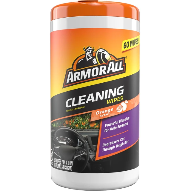 Alt view image 6 of 6 - Armor All Interior Car Cleaning Wipes in Orange Scent, 60 Count