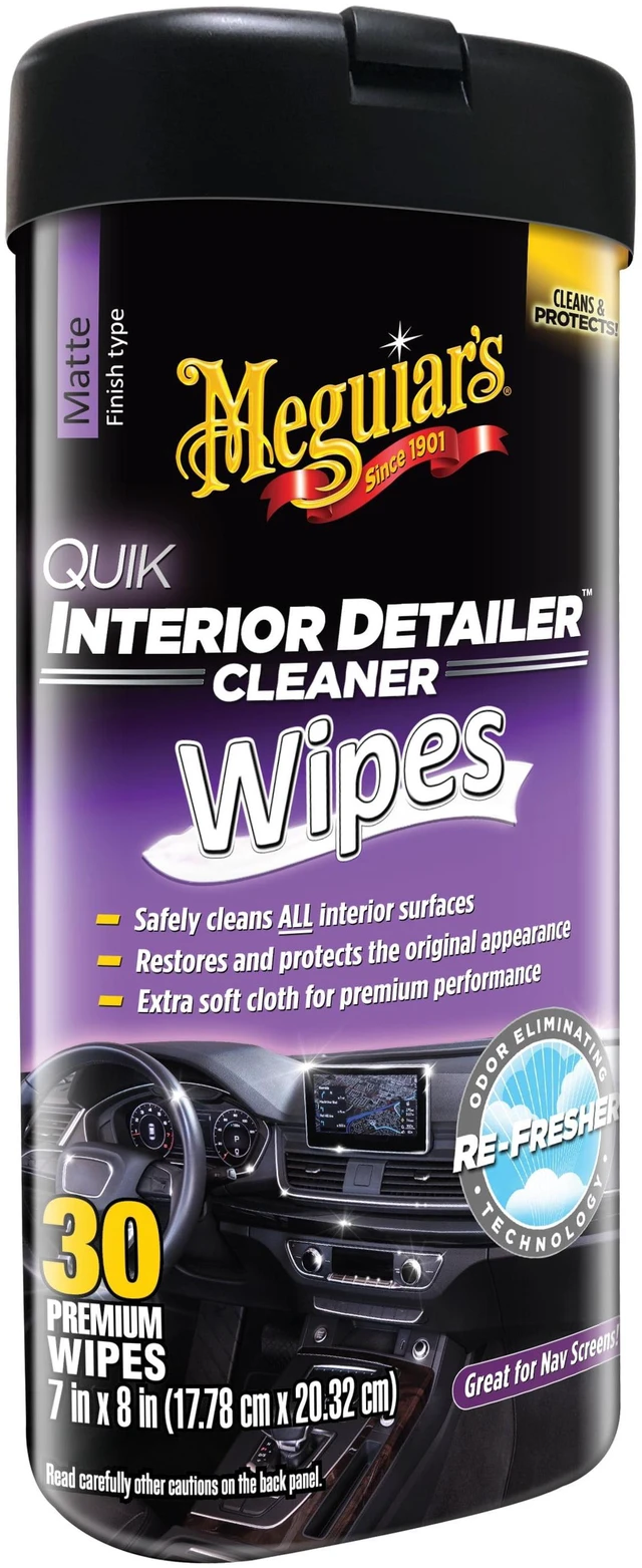 Alt view image 6 of 7 - Meguiar's Quik Interior Detailer Cleaner Wipes, G13600, 30 Wipes
