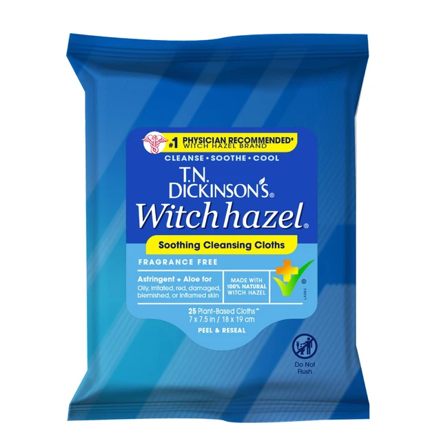 Alt view image 2 of 5 - T.N. Dickinson's Witch Hazel Cleansing Cloths, 25 Count