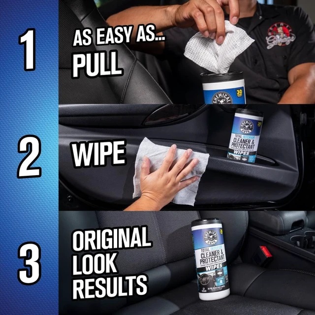 Alt view image 6 of 6 - Chemical Guys Total Interior Cleaner & Protectant Wipes in Canister 30ct
