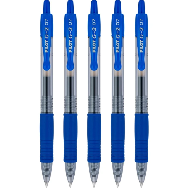 Alt view image 6 of 6 - PILOT G2 Premium Gel Roller Pens, Blue Ink, Fine Point, 5-Pack