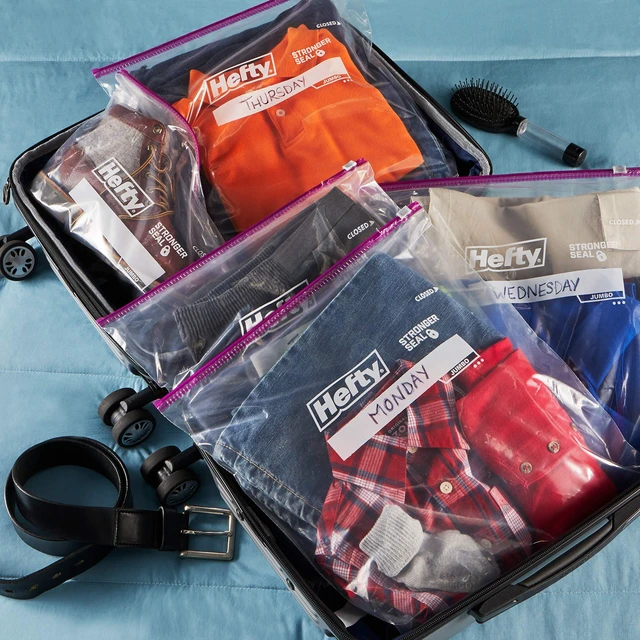 Alt view image 2 of 5 - Hefty Slider Jumbo Storage Bags, Extra Large 2.5 Gallon, 12 Count