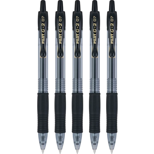 Alt view image 4 of 6 - PILOT G2 Premium Gel Pens, Fine Point 0.7mm, Black Ink, 5-Pack