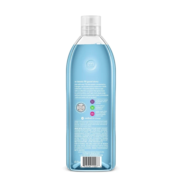 Alt view image 3 of 6 - Method Foaming Hand Wash Refill, Sea Minerals, 28Fl Oz